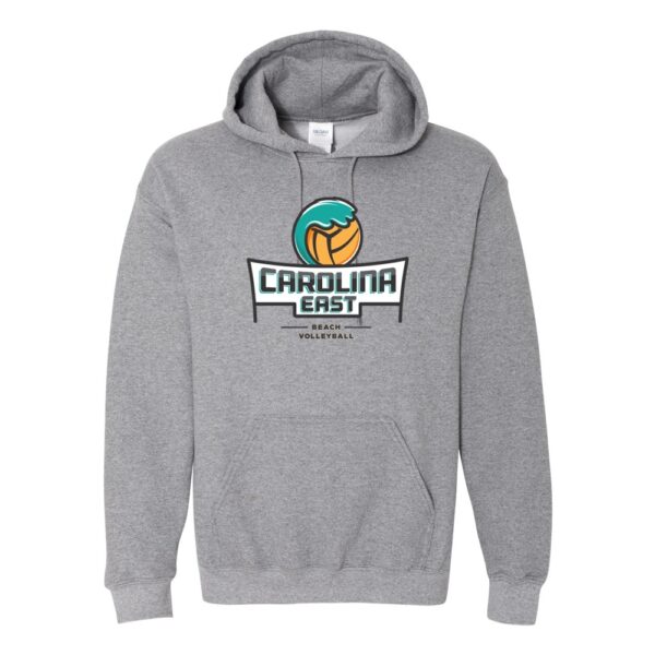 Alternative view of Carolina East Beach Volleyball | Cotton Hooded Unisex Sweatshirt