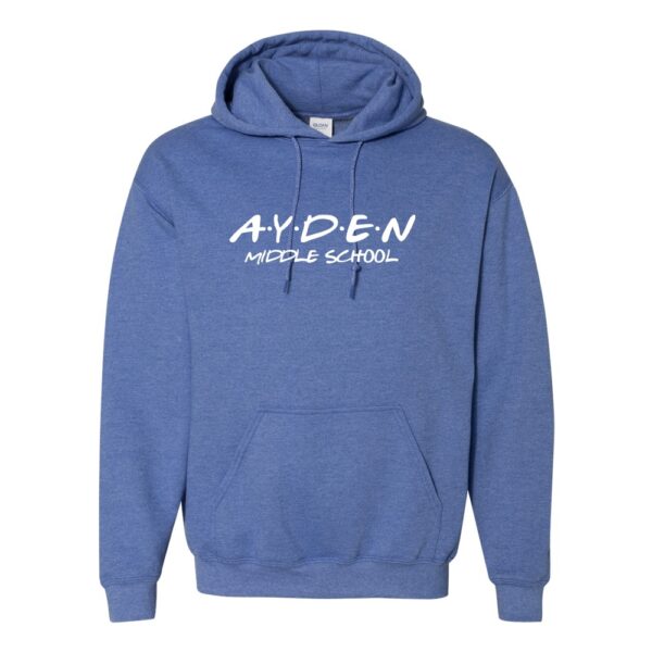 Ayden Middle  | Ayden Friends Logo | Cotton Hooded Sweatshirt | Multiple Colors