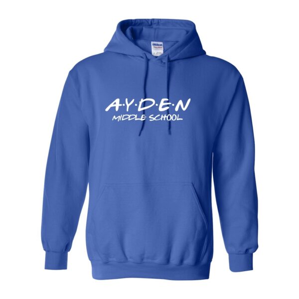 Ayden Middle  | Ayden Friends Logo | Cotton Hooded Sweatshirt | Multiple Colors