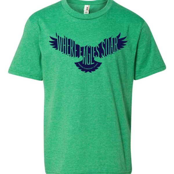 2017 Eagles Soar | Eastern Elementary Cotton Tee | Heather Green