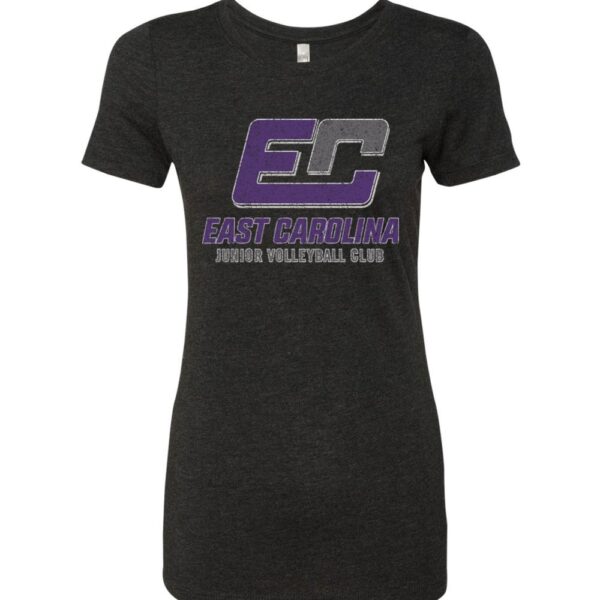 Alternative view of ECJVC Distressed Logo Triblend T-Shirt | Multiple Colors | Sizes for Whole Family