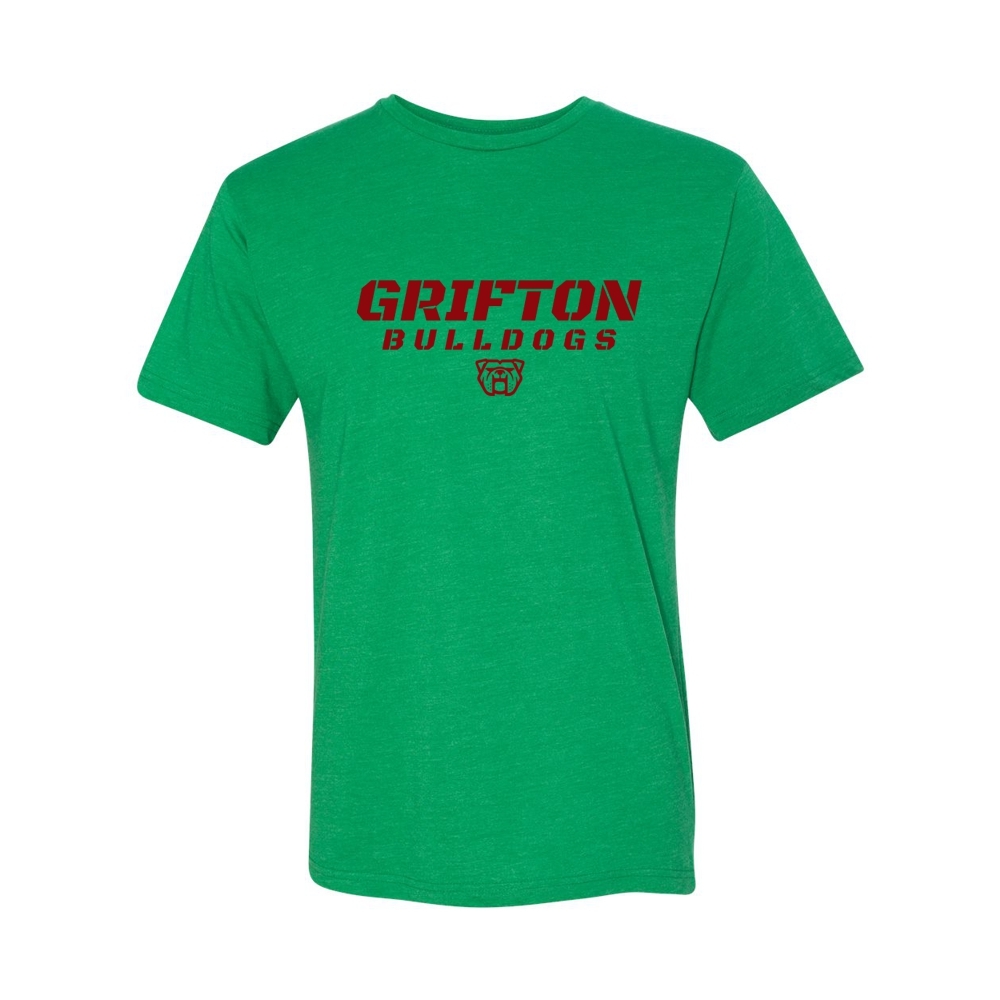 Grifton Bulldogs | Slant Print | Cotton Tee | Multiple Colors