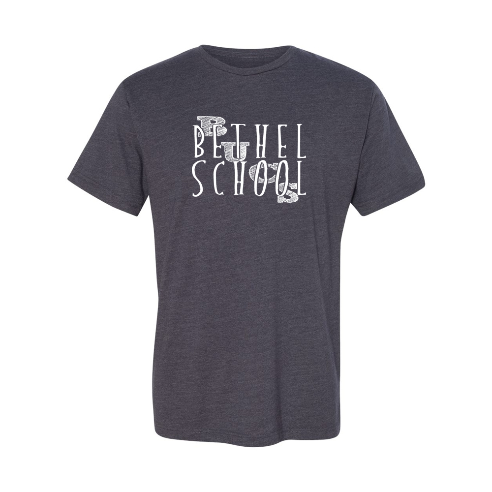Bethel School | Bethel Bucs Slant Logo | Cotton Tee |  Multiple Colors