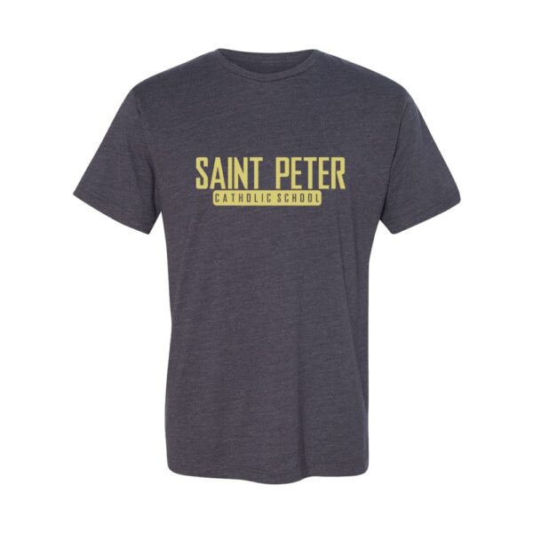Alternative view of Saint Peter Catholic School | SPCS Block Logo | Cotton Tee |  Multiple Colors