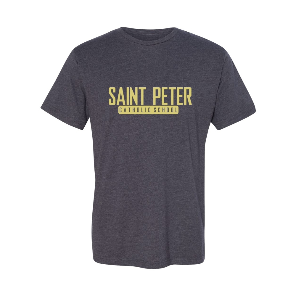 Saint Peter Catholic School | SPCS Block Logo | Cotton Tee |  Multiple Colors - Image 2