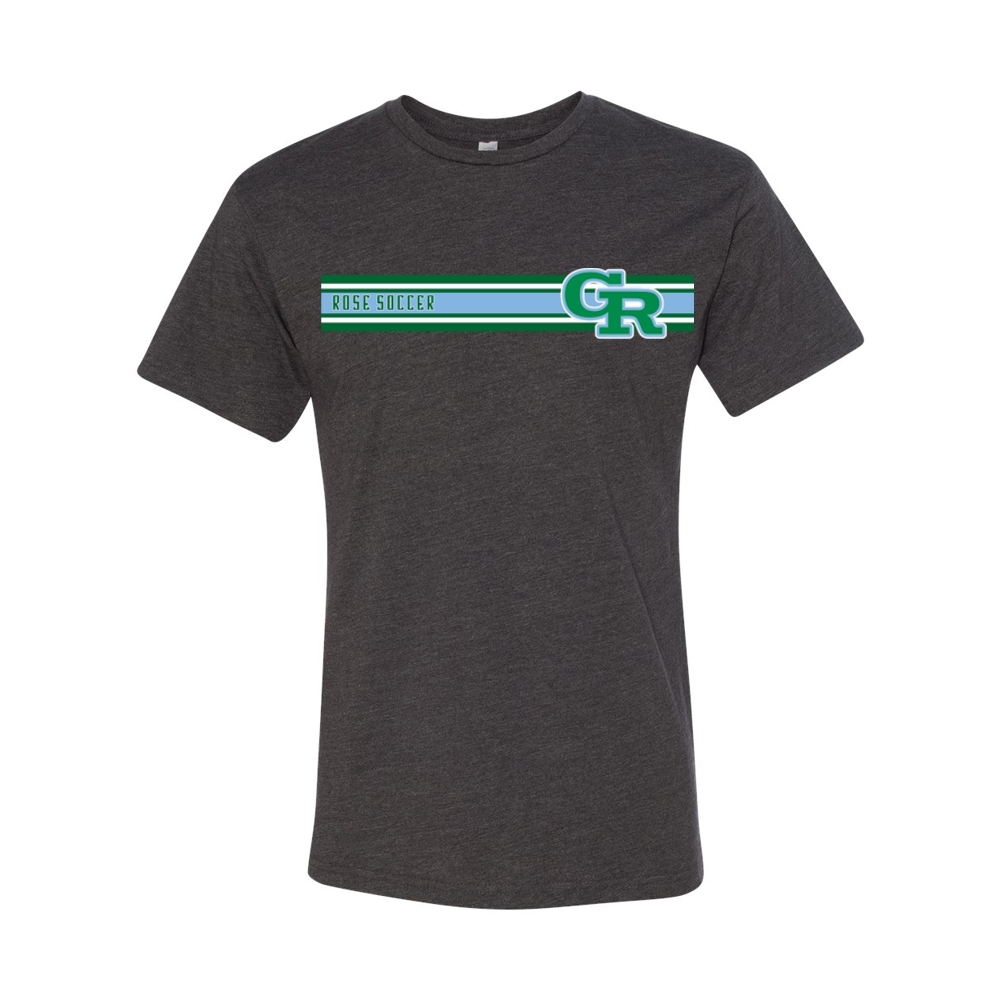 JH Rose Soccer Cotton Tee | GR Retro Stripes Logo | Multiple Colors - Image 2