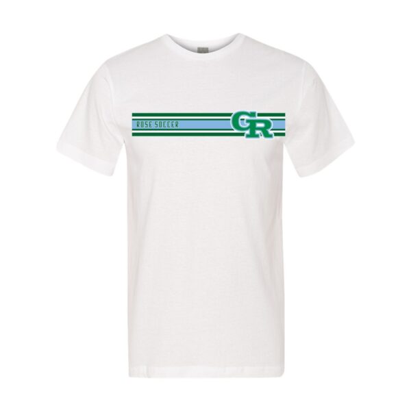 JH Rose Soccer Cotton Tee | GR Retro Stripes Logo | Multiple Colors