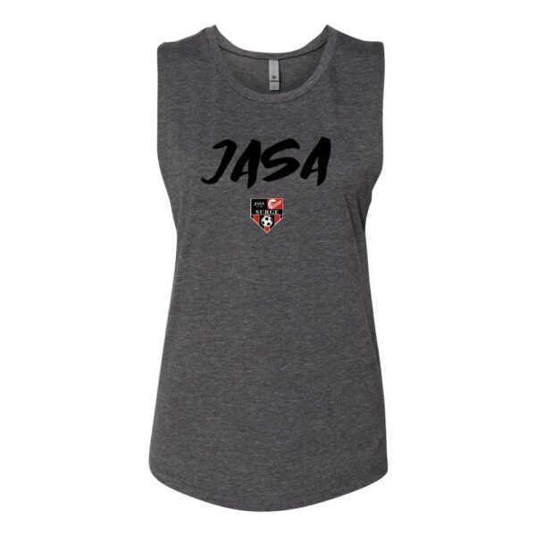 Alternative view of JASA Soccer | Brush Logo |  Women's Muscle Tank