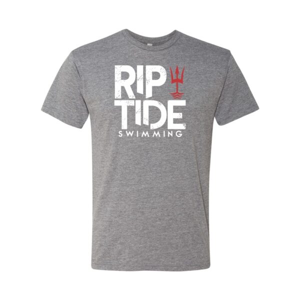 Alternative view of Riptide Swimming  Block Logo | Unisex  Next Level Tri-Blend Tee