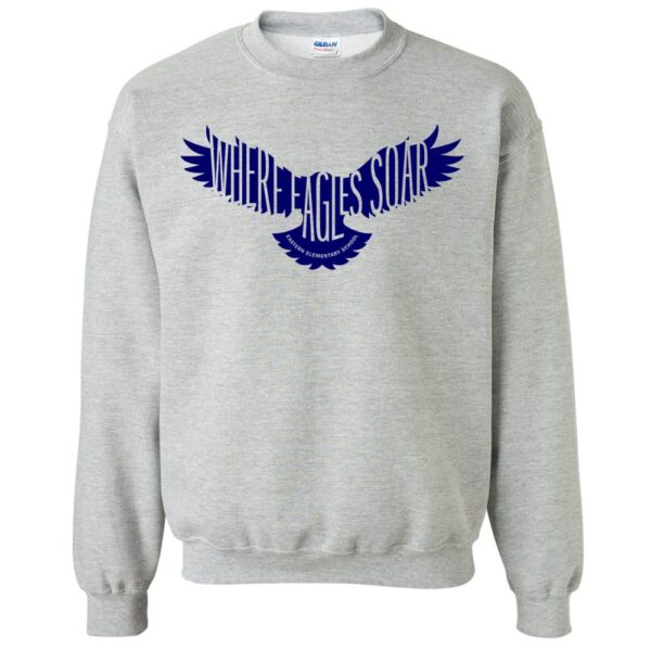2017 Eagles Soar | Eastern Elementary Crewneck Sweatshirt | Grey