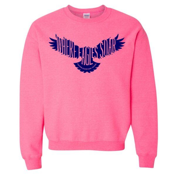 2017 Eagles Soar | Eastern Elementary Crewneck Sweatshirt | Pink