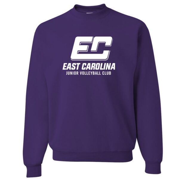 Alternative view of ECJVC Volleyball Cotton Sweatshirt | 1 Color Logo | Multiple Colors
