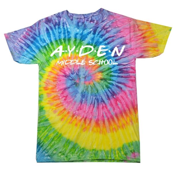 Ayden Middle | Ayden Friends Logo | Tie Dye Cotton Tee | Multiple Colors