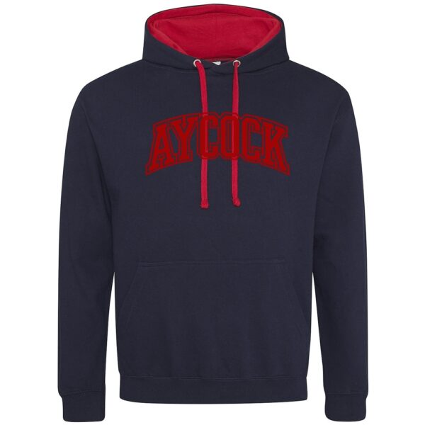 EB Aycock Arch Logo | Varsity Contrast Hoodie