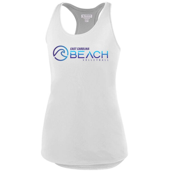 EC Beach | Women's Sojourner Tank | Blue Wave Word Logo