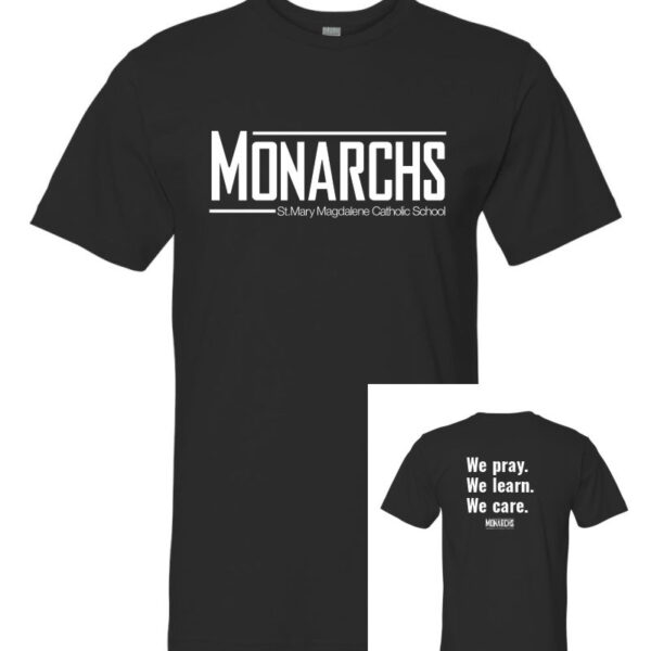 St. Mary Magdalene Catholic School | Monarch Word Logo | Cotton Tee