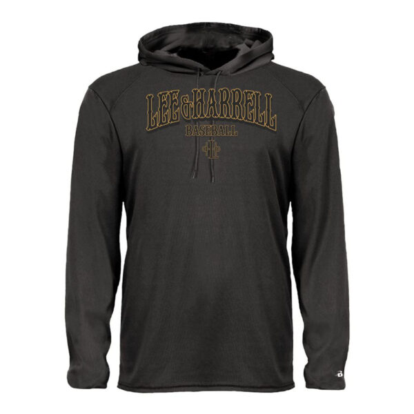 Lee & Harrell Baseball | Word Arch Logo | Hooded Performance Tee