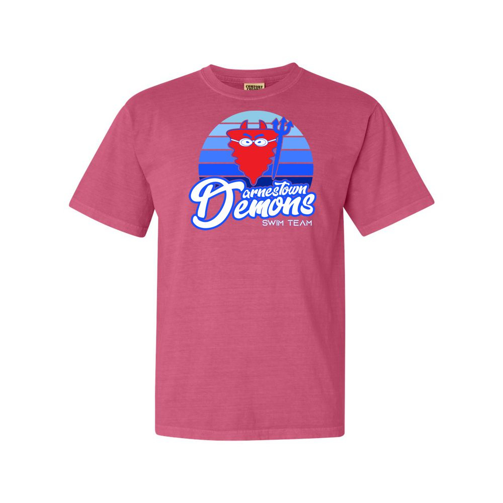 Darnestown Swim Team | Sunset Logo | Short-Sleeve Comfort Colors
