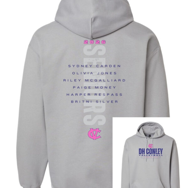 2026 Senior | DH Conley Volleyball | Cotton Hooded Sweatshirt