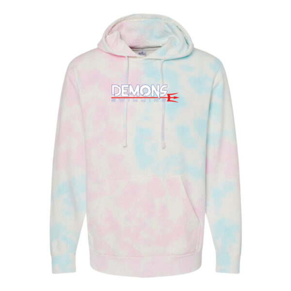 Darnestown Swim Team | Word Log Logo | Unisex Midweight Tie-Dyed Hooded Sweatshirt