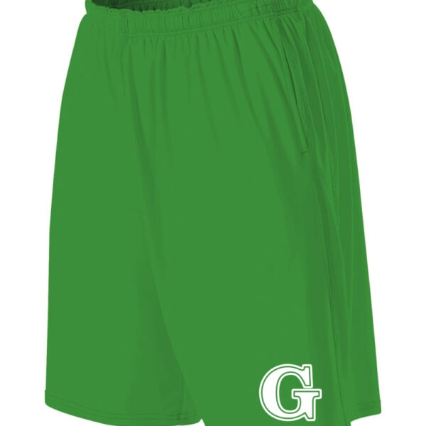 Pockets Performance Shorts | Kelly | Left Leg Print | Babe Ruth Greenville All-Stars