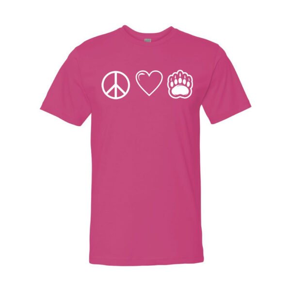 WH Robinson | Peace, Love, & Bears | Cotton T-Shirt | Multiple Colors