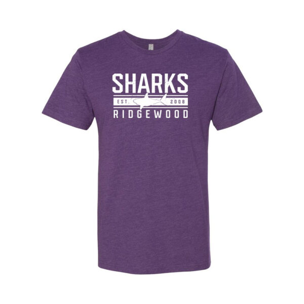 Ridgewood Elementary | Sharks Word Logo | Short-Sleeve Cotton Tee