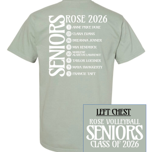 JH Rose Volleyball | Class of 2026 | Short-Sleeve Comfort Colors