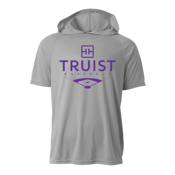 Truist Baseball | Purple Logo | Short-Sleeve Hooded Performance T-Shirt