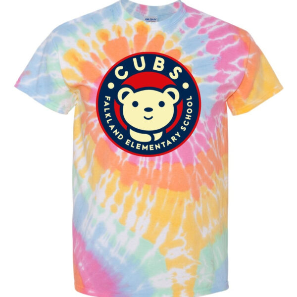 Falkland Elementary Tie Dye Cotton Tee | Circle Design