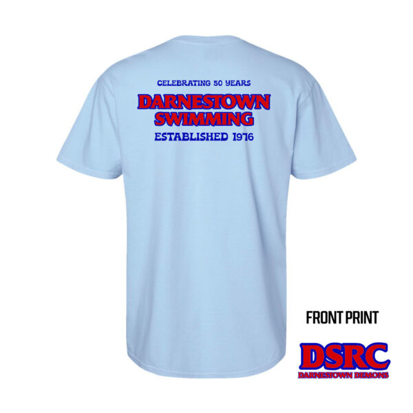 Alternative view of Darnestown Swim Team | Anniversary Logo | Short-Sleeve Comfort Colors